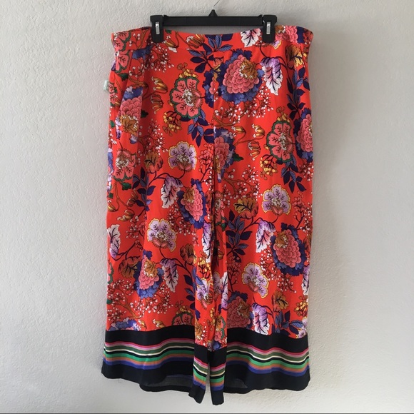 Express Pants - Express Cropped Culottes Mid Rise Pants